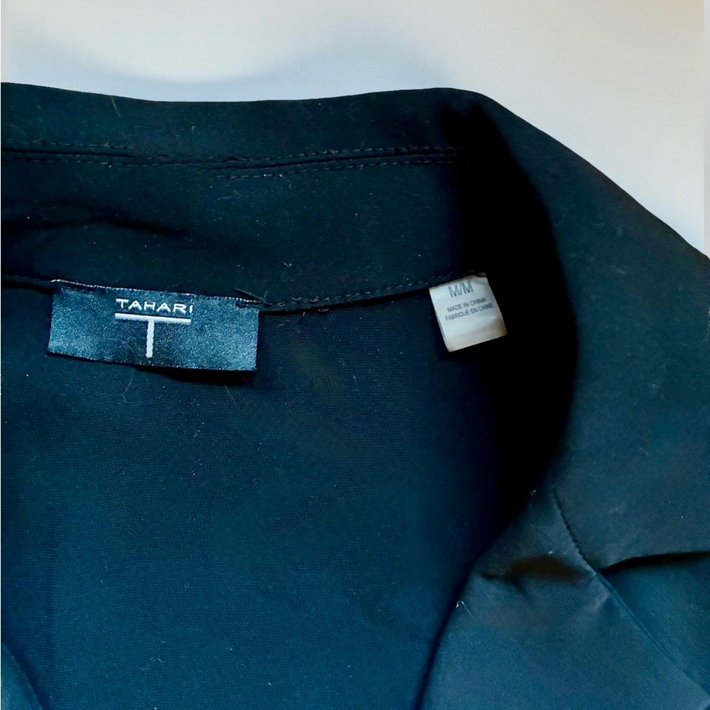 Tahari Black Cropped Blouse - Picture 2 of 3